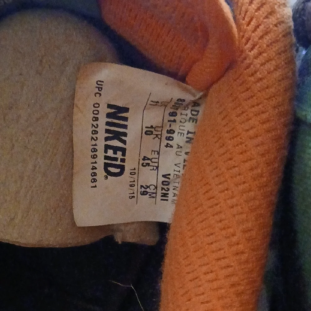 Nike Camo Air Force 1 Sneakers - Green/Brown/Orange - Picture 7 of 8